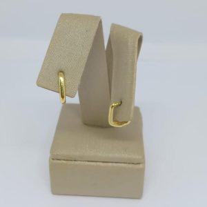 ARGOLA PRESSAO QUADR. LISA BANHO DOURADO