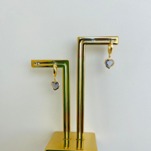 ARGOLA PEND. CORAC.  ZIRC. 8MM BANHO DOURADO