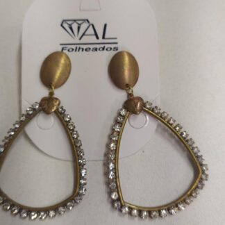 TRIO DE ARGOLA CRAV.ZIRC. EMB. BRUTO