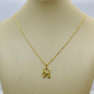 GARGANTILHA PING LOVE BANHO DOURADO