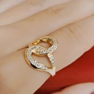 ARGOLA LISA COM UMA ZIRC. BRUTO
