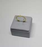 ANEL MINI LOSANGO CRAVEJ. BANHO DOURADO