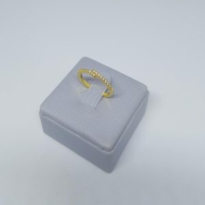 ANEL CRAV. DEZOITO ZIRC BANHO DOURADO