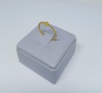 ANEL GOTA CENTRAL DUAS ZIRC. BANHO DOURADO