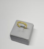 ANEL UMA FILEIRA CRAV. BANHO DOURADO