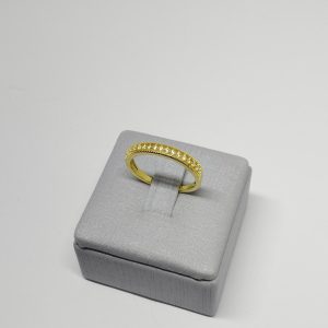 ANEL UMA FILEIRA CRAV. BANHO DOURADO