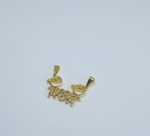 PINGENTE MENINOS CM CORACAO CRAV.  BANHO DOURADO