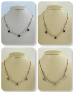 CHOKER 3 CORACOES C/ ZIRC. BRUTO