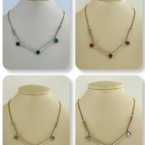 CHOKER 3 CORACOES C/ ZIRC. BRUTO
