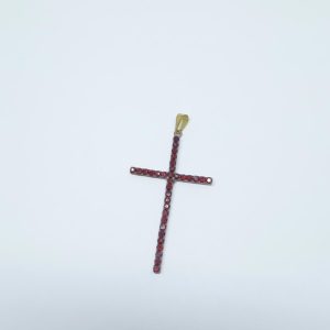 PINGENTE CRUCIFIXO TODO DE PEDRAS BRUTO