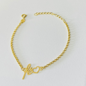 PULSEIRA FE CORACAO VAZ BANHO DOURADO