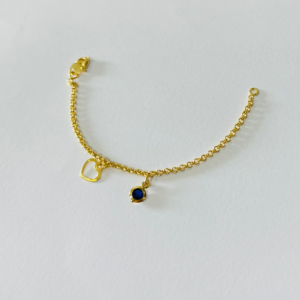 PULSEIRA INF. C/ PEND.CORACAO VAZ BANHO DOURADO