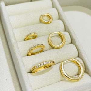 TRIO ARGOLA RED. CRAV. BANHO DOURADO