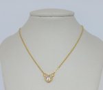 GARGANTILHA 45CM COM ZIRC.8X8 BANHO DOURADO