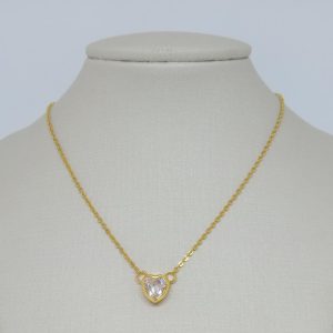 GARGANTILHA 45CM COM ZIRC.8X8 BANHO DOURADO