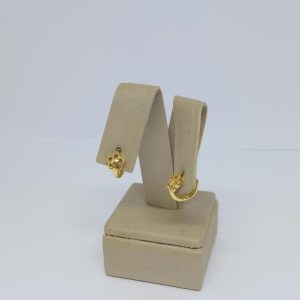 ARGOLA DE CLIQUE FLOR BANHO DOURADO