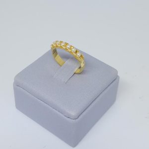 ANEL SEIS PEROLAS BANHO DOURADO