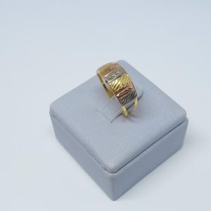 ANEL DIAM. COM RHODIUM DIVERSOS BANHO DOURADO