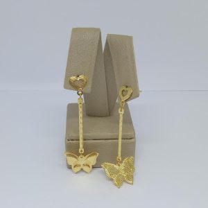 BRINCO PEND. BORB. FRIZ. BANHO DOURADO