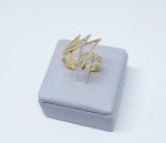 ANEL SEIS PONTAS C/ RHODIUM BANHO DOURADO