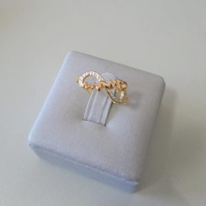 ANEL INFINITO C/ RHODIUM BANHO DOURADO