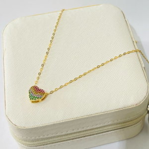 PINGENTE CORAC. CRAV. COLO. BANHO DOURADO