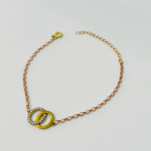 PULSEIRA DOIS CIRCULOS LISO E CRAV BRUTO