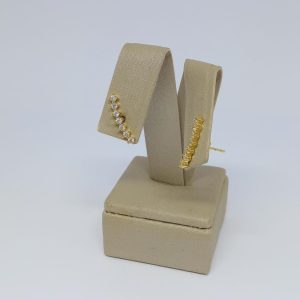 BRINCO CRAV. SETE ZIRC. BANHO DOURADO