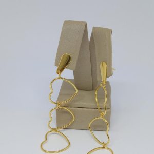 BRINCO TRES CORACOES VAZ. BANHO DOURADO