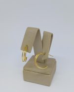 ARGOLA MEDIA TRES FIOS BANHO DOURADO