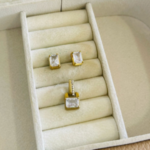 CONJUNTO ZIRC QUAD. 4 GARRAS BRUTO