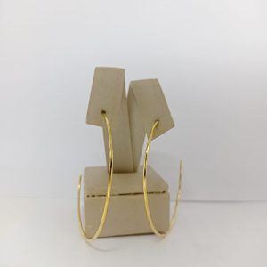 ARGOLA FIO LISO TRAB. BANHO DOURADO