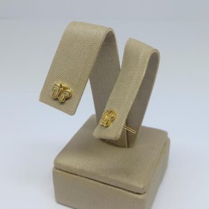 BRINCO BORB. CRAV QUATRO ZIRC. BANHO DOURADO