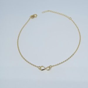 TORNOZELEIRA SIMB. INFINITO BANHO DOURADO