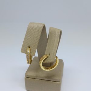 ARGOLA CRAV REDONDA TAM G BANHO DOURADO