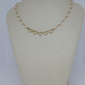 CHOKER PEROLAS E CORACOES VAZ. BRUTO