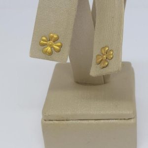 BRINCO FLOR QUATRO PETALAS BRUTO