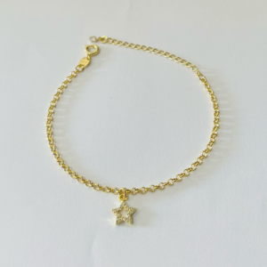 PULSEIRA ELOS C/ ESTRELA CRAV. BANHO DOURADO