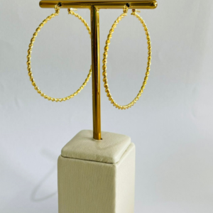 ARGOLA TRANC. DIAM E LISO BANHO DOURADO