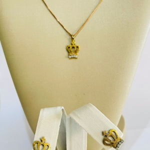 CONJUNTO COROA C/ PEDRAS BRUTO