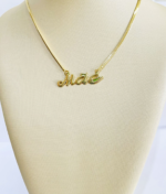 CHOKER MAE MALHA 2,5 BANHO DOURADO