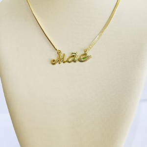 CHOKER MAE MALHA 2,5 BANHO DOURADO