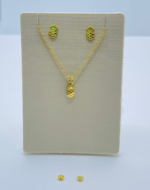 CONJUNTO ABACAXI INFANTIL BANHO DOURADO