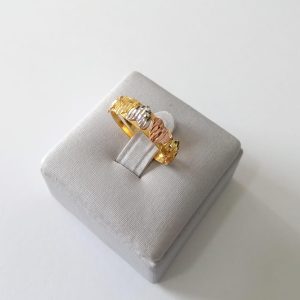 ANEL CORACOES FRIZ. C/ RHODIUM BANHO DOURADO