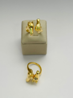 ANEL REGULAVEL CAVALO BANHO DOURADO