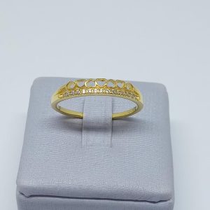 ANEL SETE CORACOES CRAV BANHO DOURADO