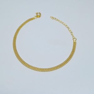 PULSEIRA DOIS LADOS ELOS  BANHO DOURADO