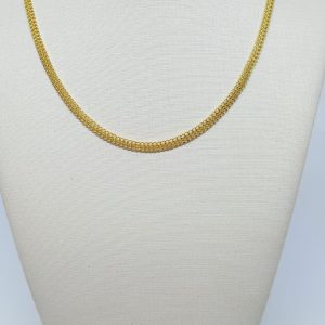 CHOKER CORR DOIS LADOS ELOS BANHO DOURADO