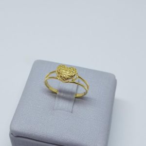 ANEL CORACAO VAZ. NAS LATERAIS BANHO DOURADO