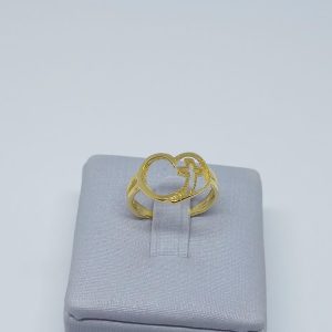 ANEL CORACAO C. CRUZ FRIZ BANHO DOURADO